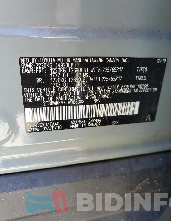 2T3RWRFVXLW066388 Photo# 13