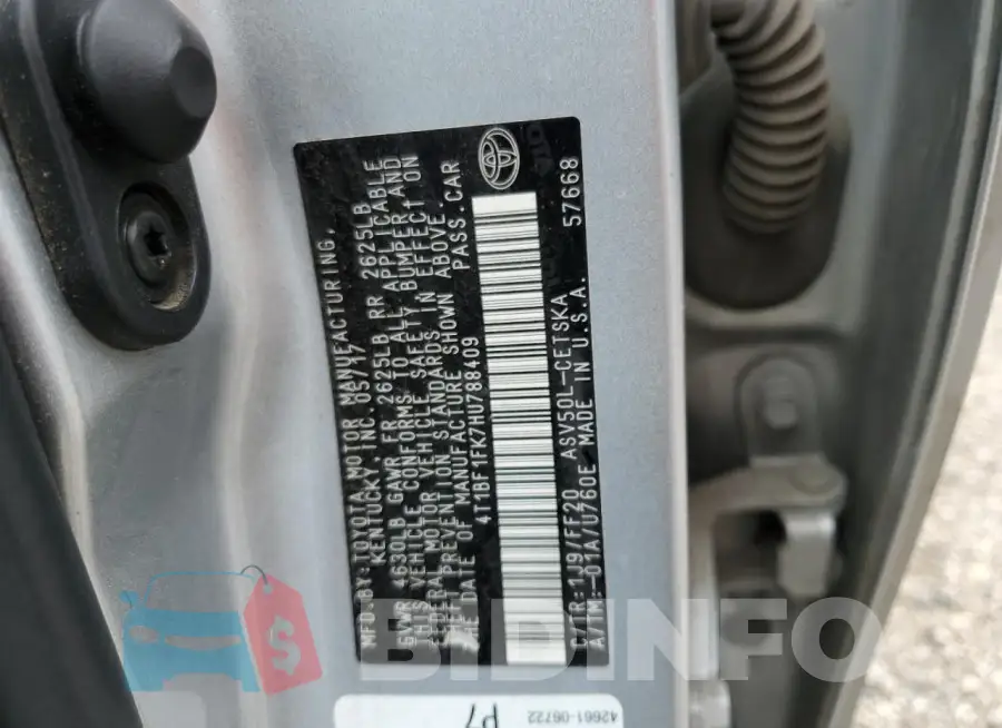 4T1BF1FK7HU788409 Photo# 12