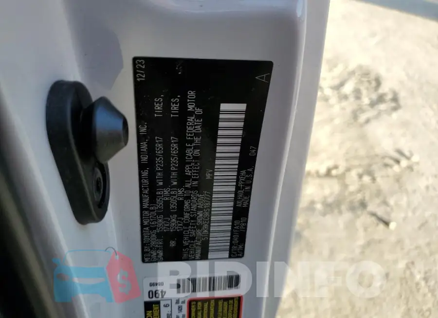 5TDKRKEC9RS187777 Photo# 13