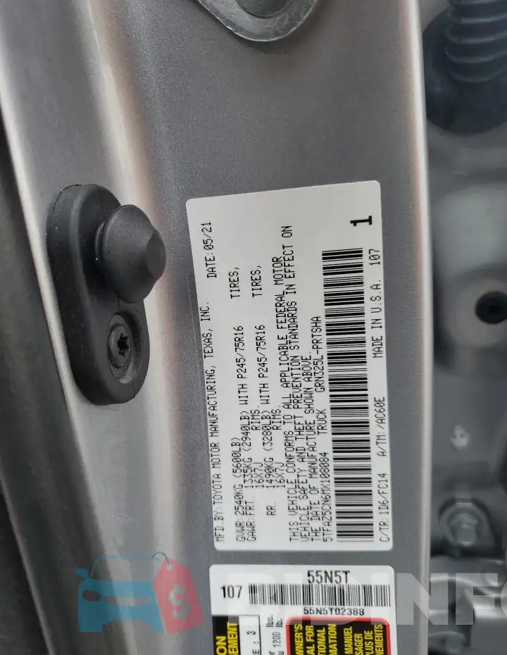 5TFAZ5CN6MX108084 Photo# 13