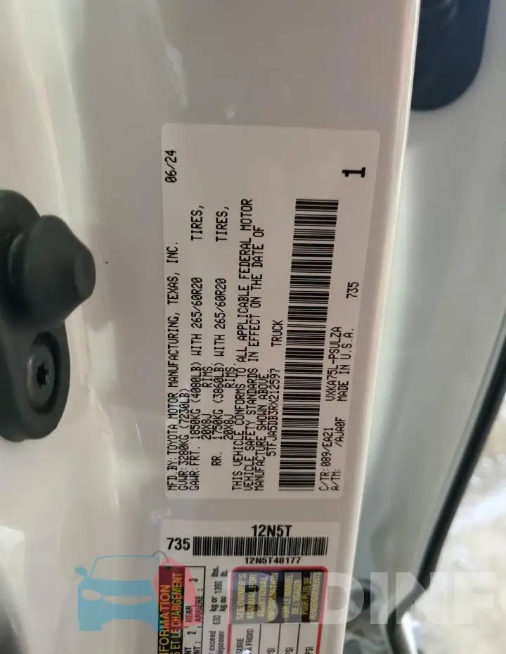 5TFJA5DB3RX212597 Photo# 12