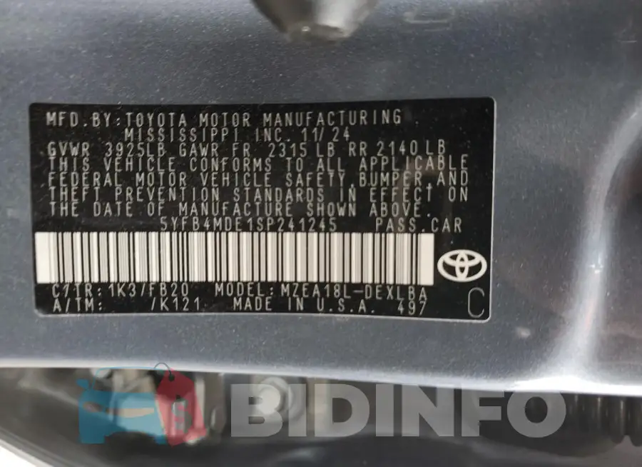 5YFB4MDE1SP241245 Photo# 12