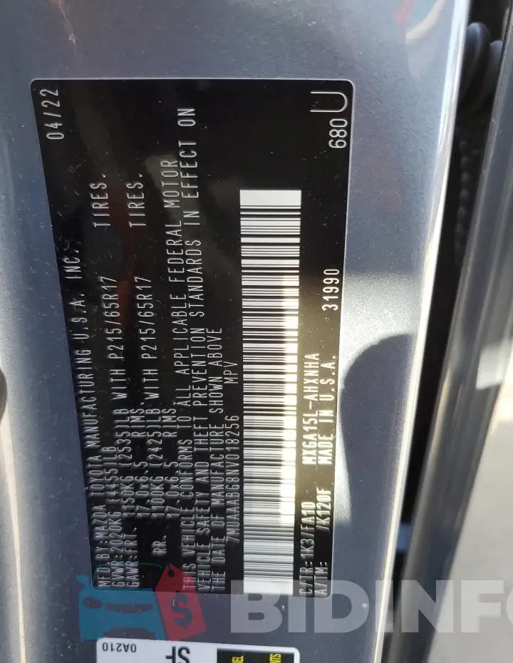 7MUAAABG8NV018256 Photo# 14