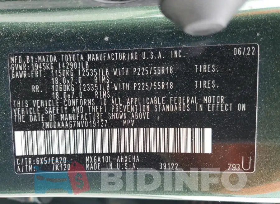 7MUDAAAG7NV019137 Photo# 13