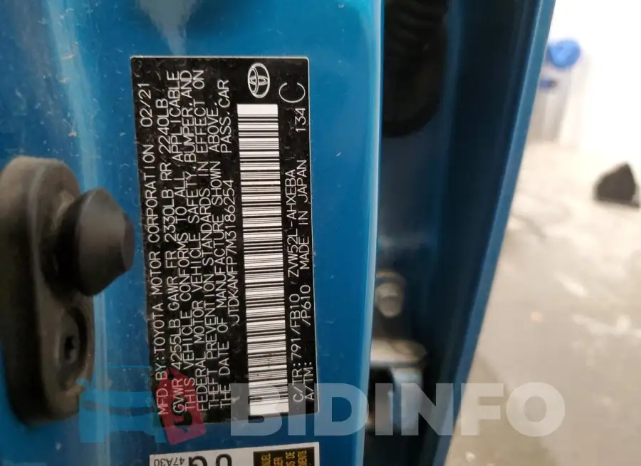 JTDKAMFP7M3186254 Photo# 13