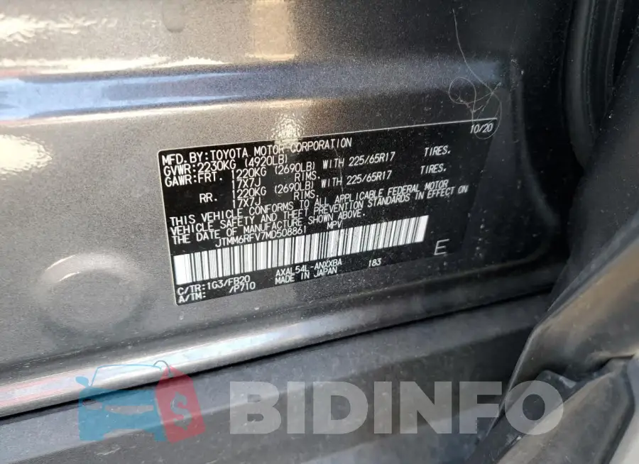 JTMM6RFV7MD508861 Photo# 12
