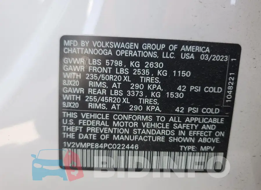 1V2VMPE84PC022446 Photo# 12