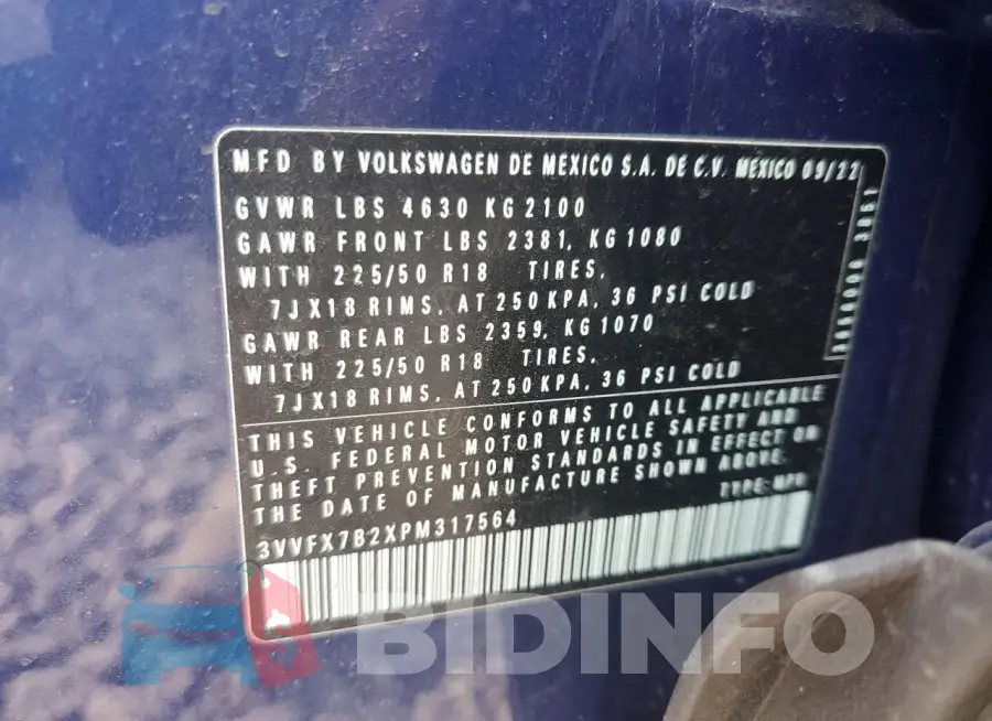 3VVFX7B2XPM317564 Photo# 13