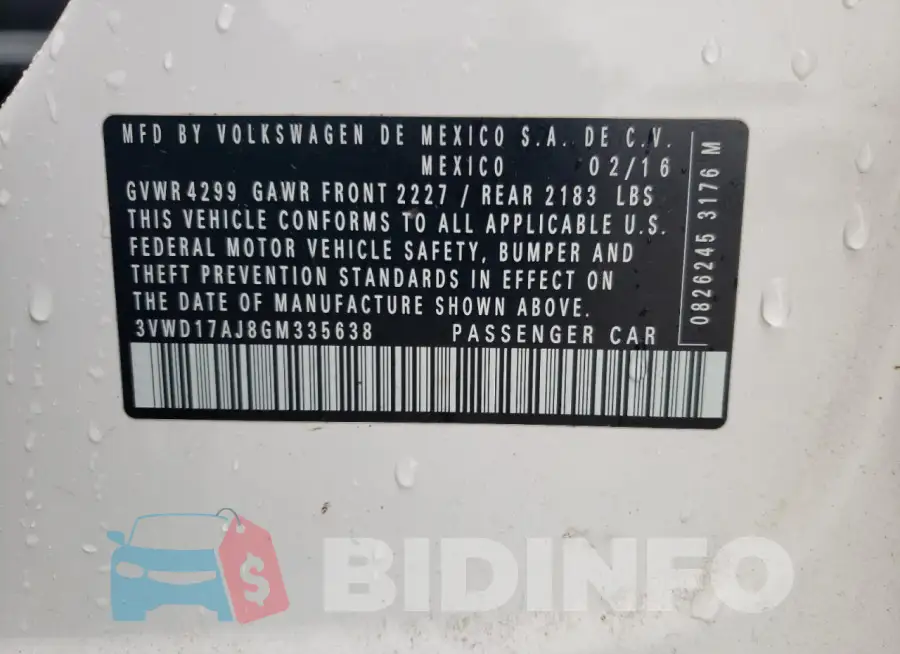 3VWD17AJ8GM335638 Photo# 12