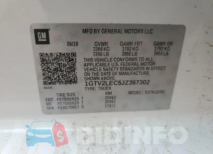 1GTV2LEC5JZ367302 Photo# 12
