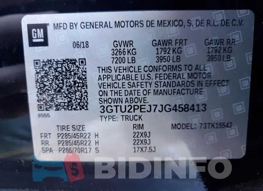 3GTU2PEJ7JG458413 Photo# 13