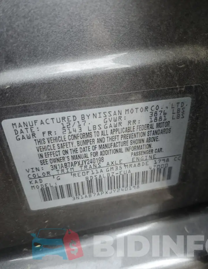 3N1AB7APXJY240198 Photo# 12