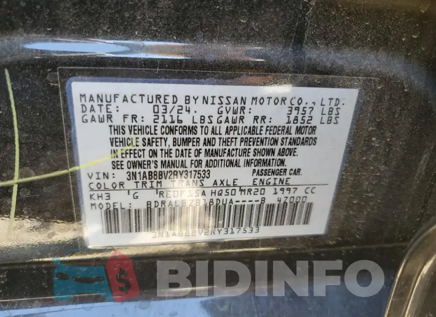 3N1AB8BV2RY317533 Photo# 13