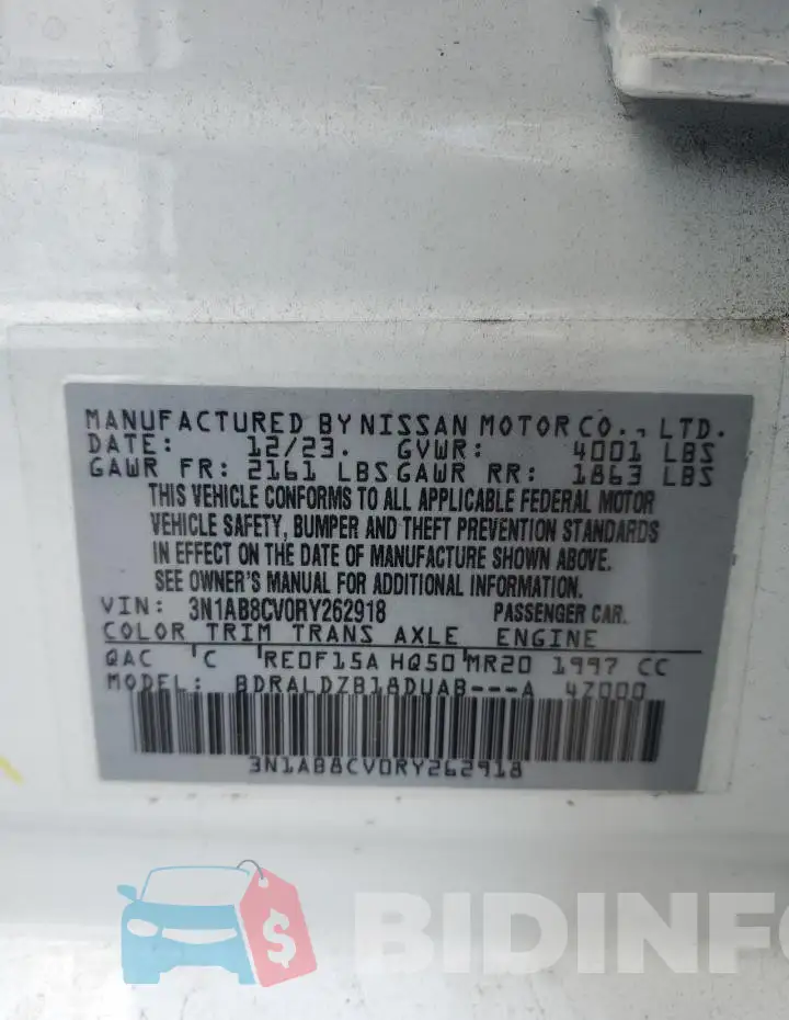 3N1AB8CV0RY262918 Photo# 13