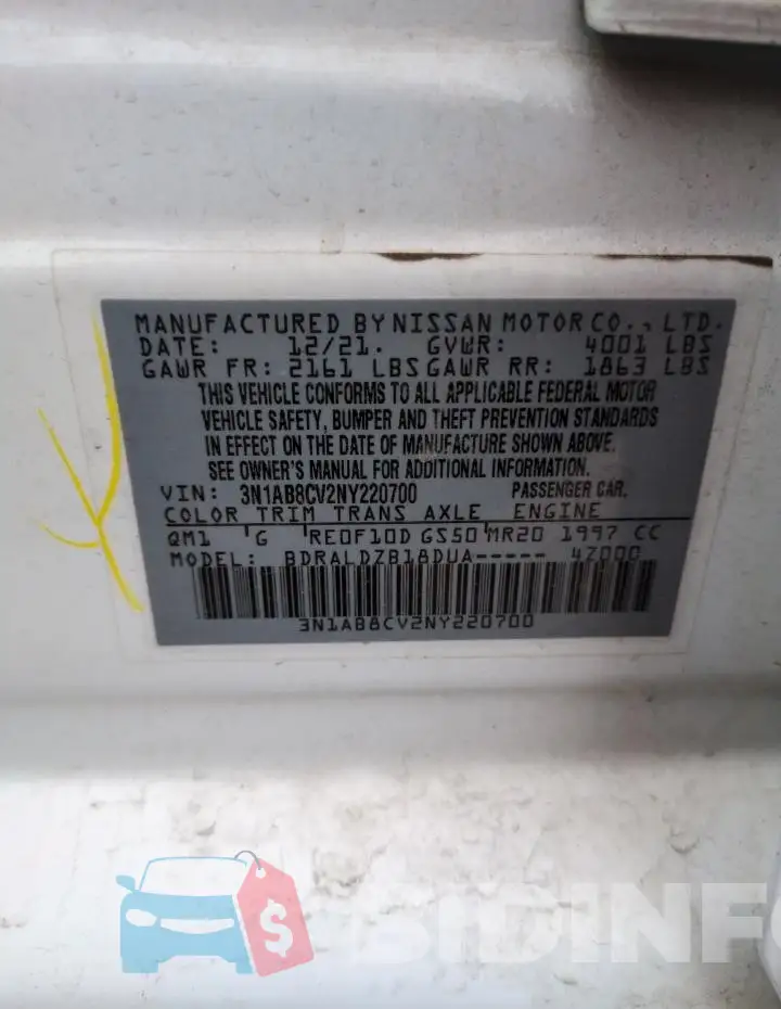 3N1AB8CV2NY220700 Photo# 12