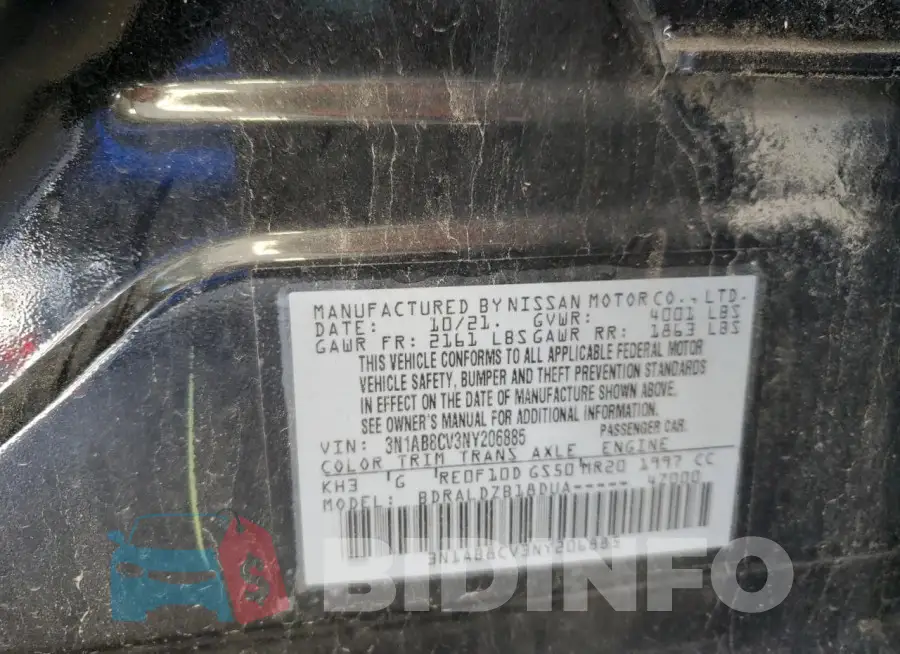3N1AB8CV3NY206885 Photo# 12