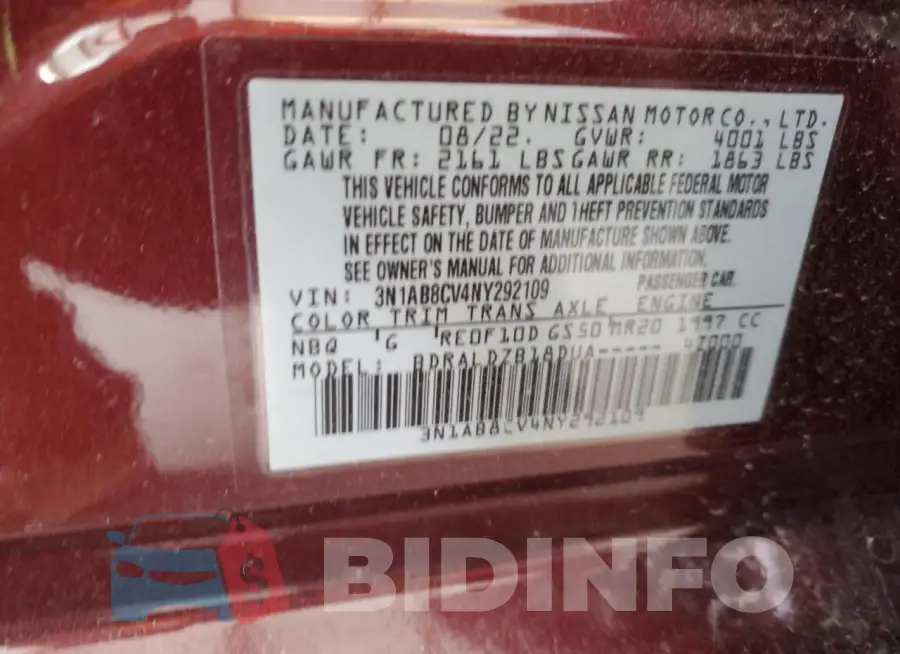 3N1AB8CV4NY292109 Photo# 12