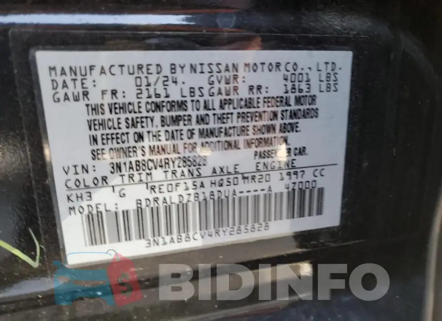 3N1AB8CV4RY285828 Photo# 12