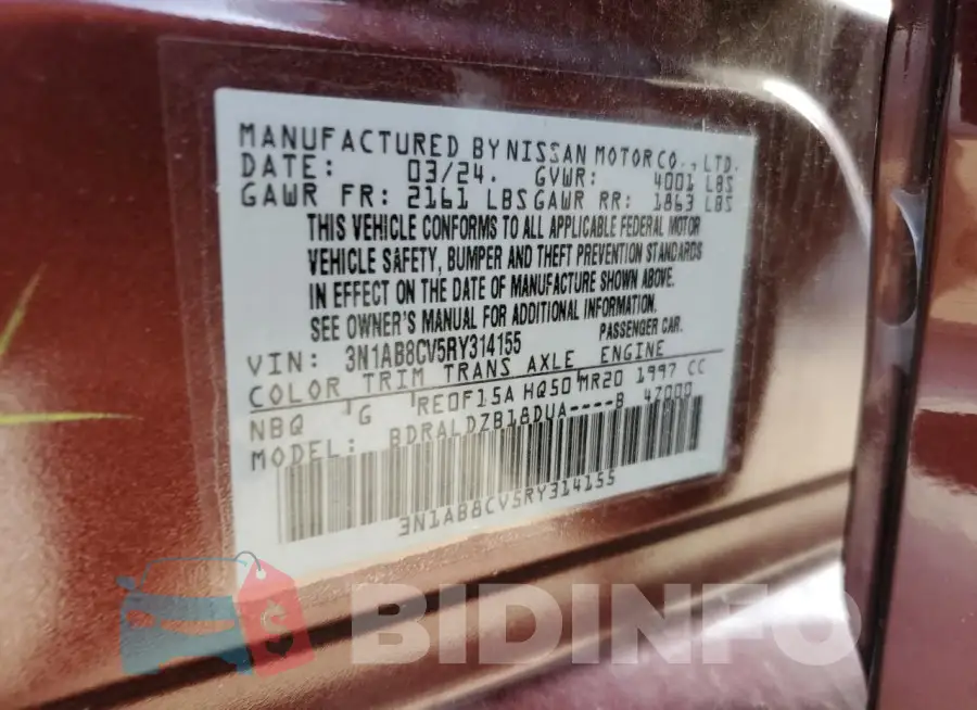 3N1AB8CV5RY314155 Photo# 12