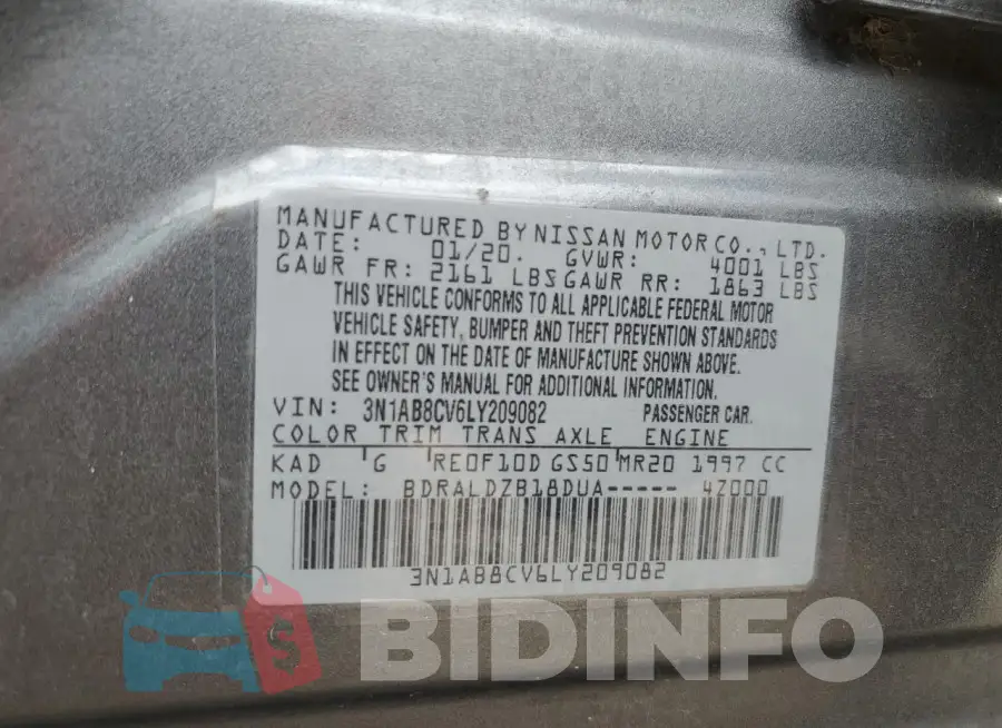 3N1AB8CV6LY209082 Photo# 13