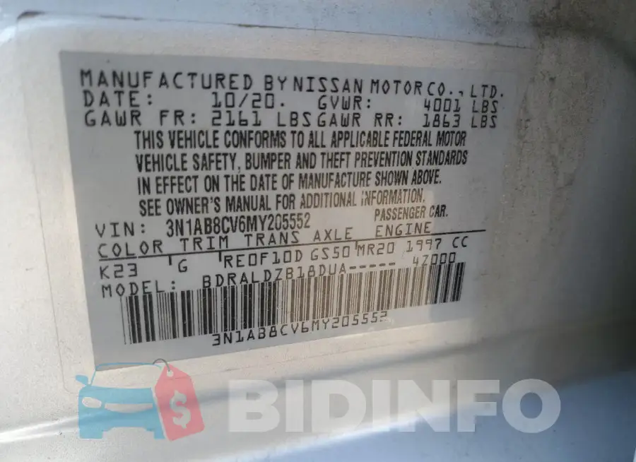 3N1AB8CV6MY205552 Photo# 12