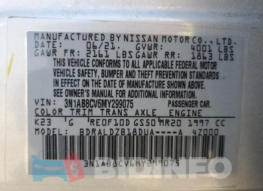 3N1AB8CV6MY299075 Photo# 12