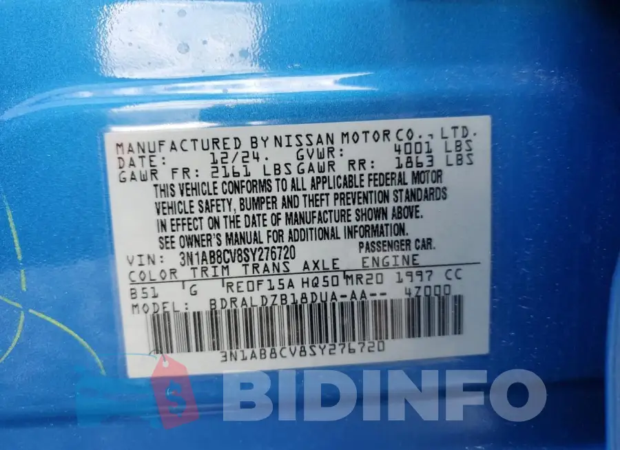 3N1AB8CV8SY276720 Photo# 12