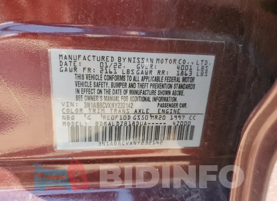 3N1AB8CVXNY232142 Photo# 12