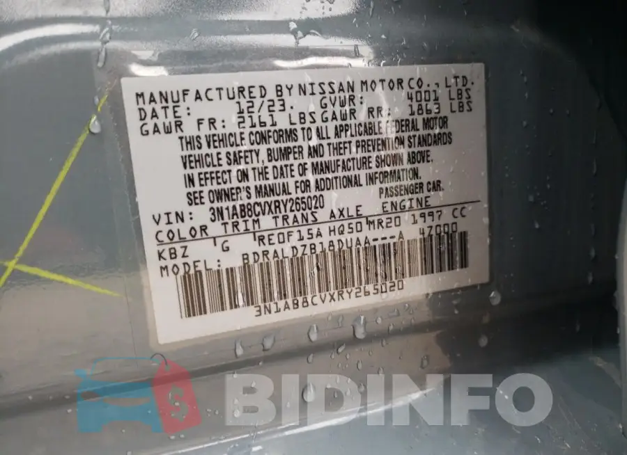3N1AB8CVXRY265020 Photo# 12