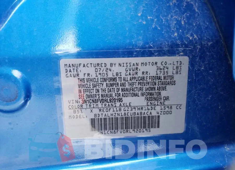3N1CN8FV0RL920195 Photo# 13