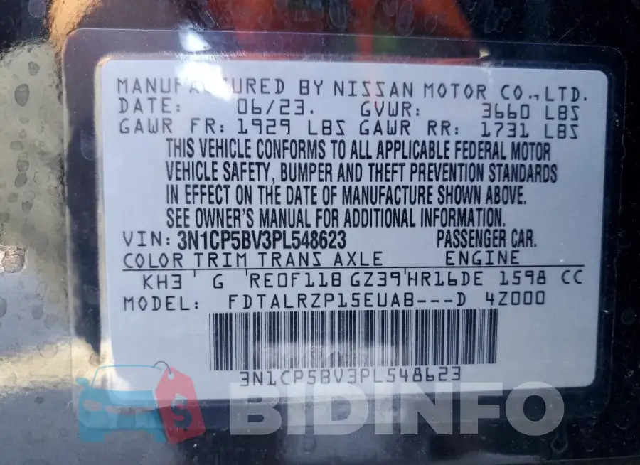 3N1CP5BV3PL548623 Photo# 12