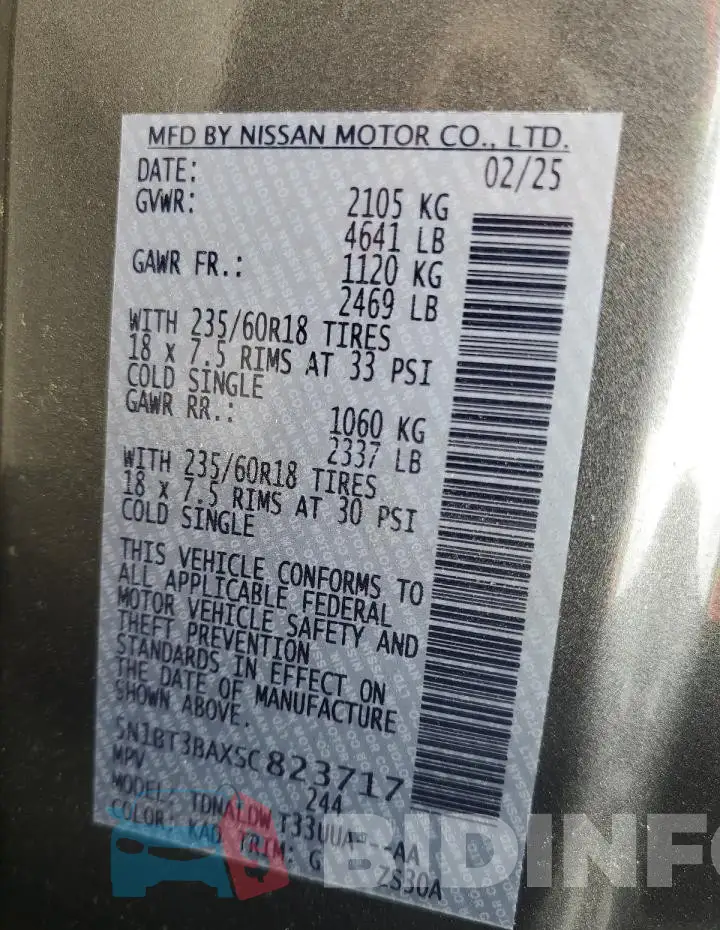 5N1BT3BAXSC823717 Photo# 13