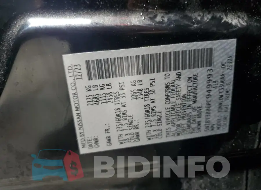 5N1BT3BB6PC949993 Photo# 14