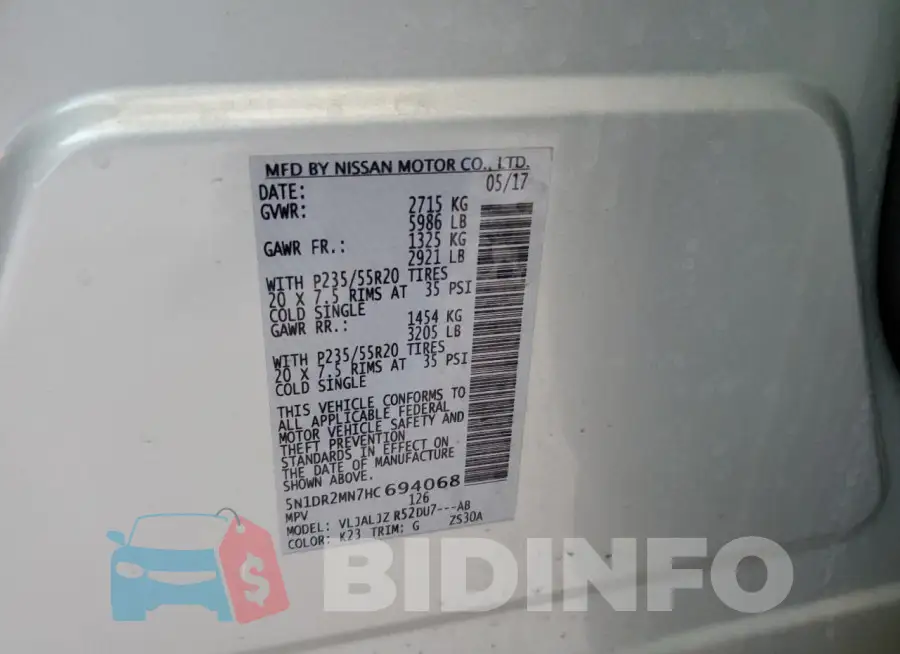 5N1DR2MN7HC694068 Photo# 14