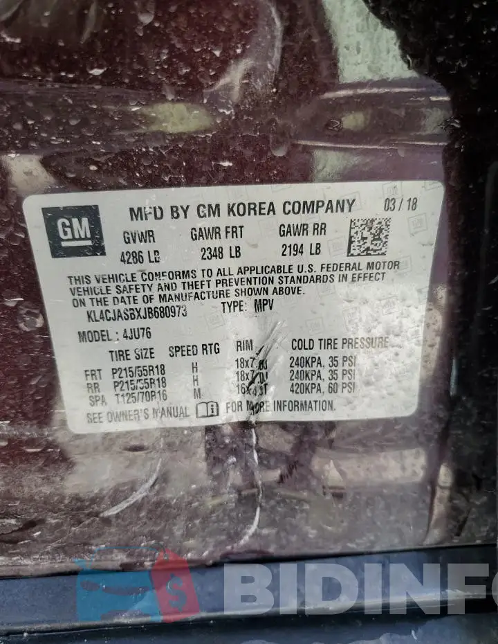 KL4CJASBXJB680973 Photo# 13