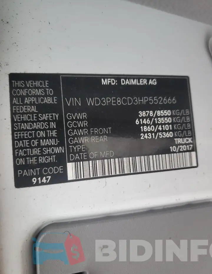 WD3PE8CD3HP552666 Photo# 13