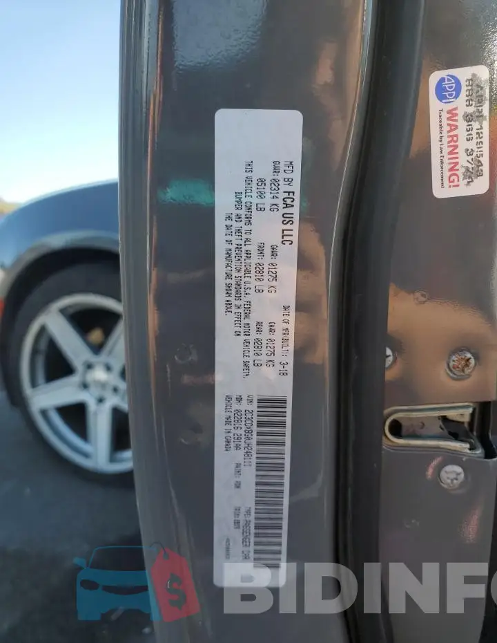 2C3CDXBG0JH248111 Photo# 12
