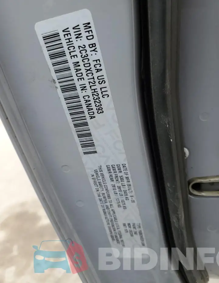 2C3CDXCT2LH232393 Photo# 12