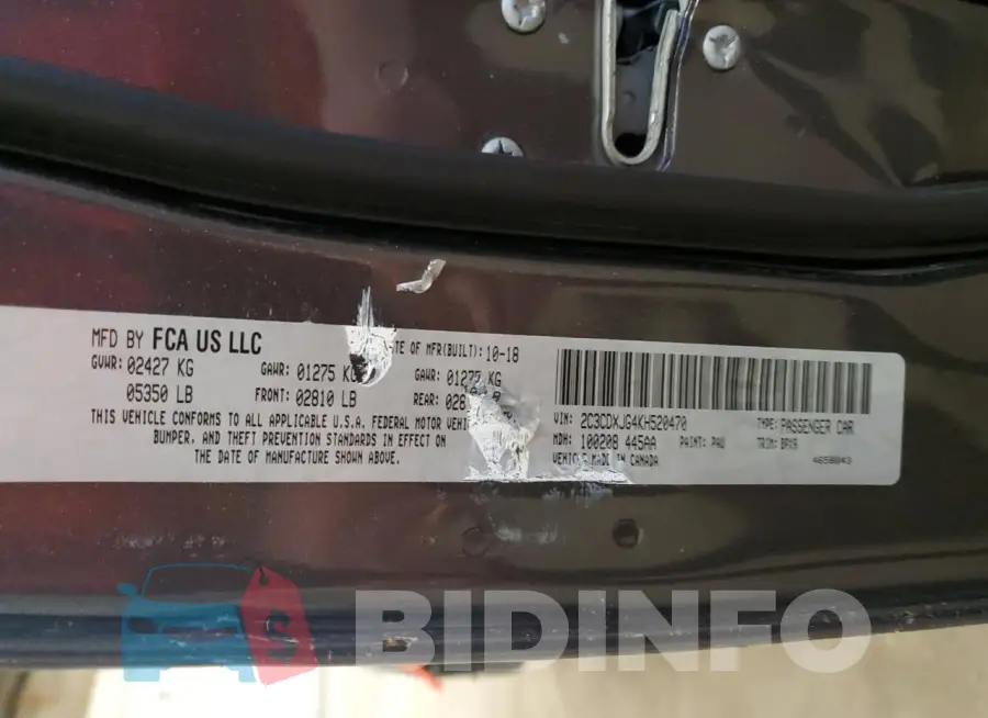 2C3CDXJG4KH520470 Photo# 13