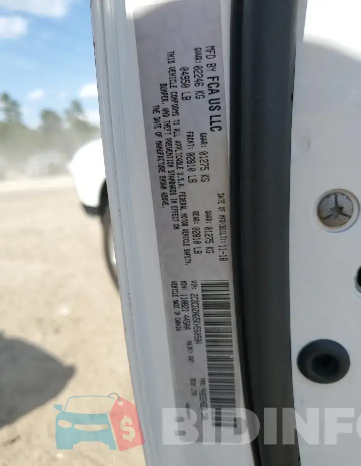 2C3CDZAG5KH560584 Photo# 12