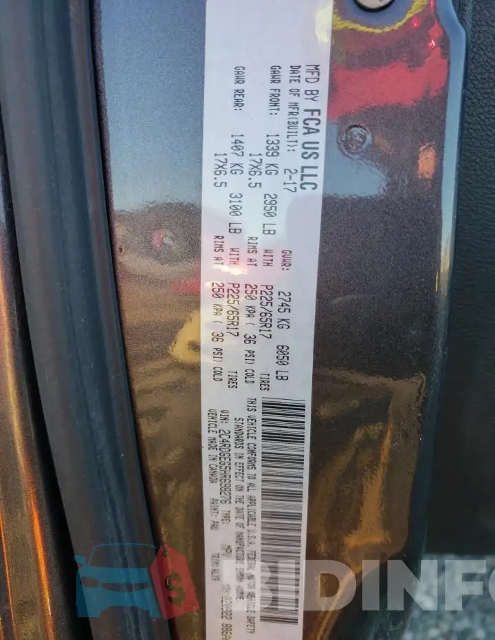 2C4RDGEG5HR698276 Photo# 14