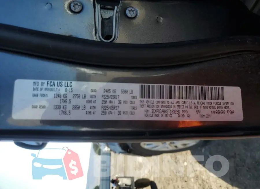 3C4PDCABXGT103296 Photo# 13