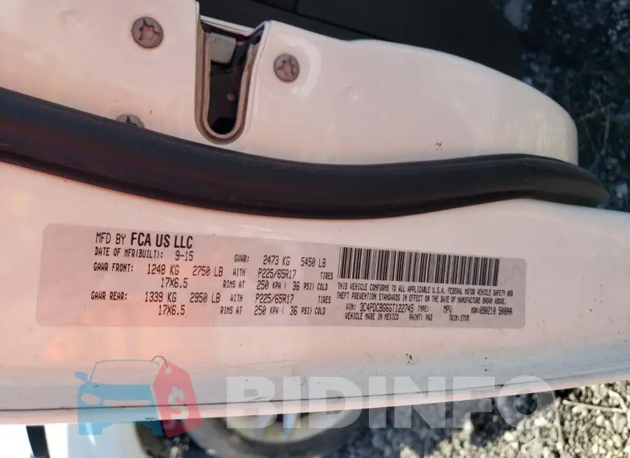 3C4PDCBG6GT122745 Photo# 13