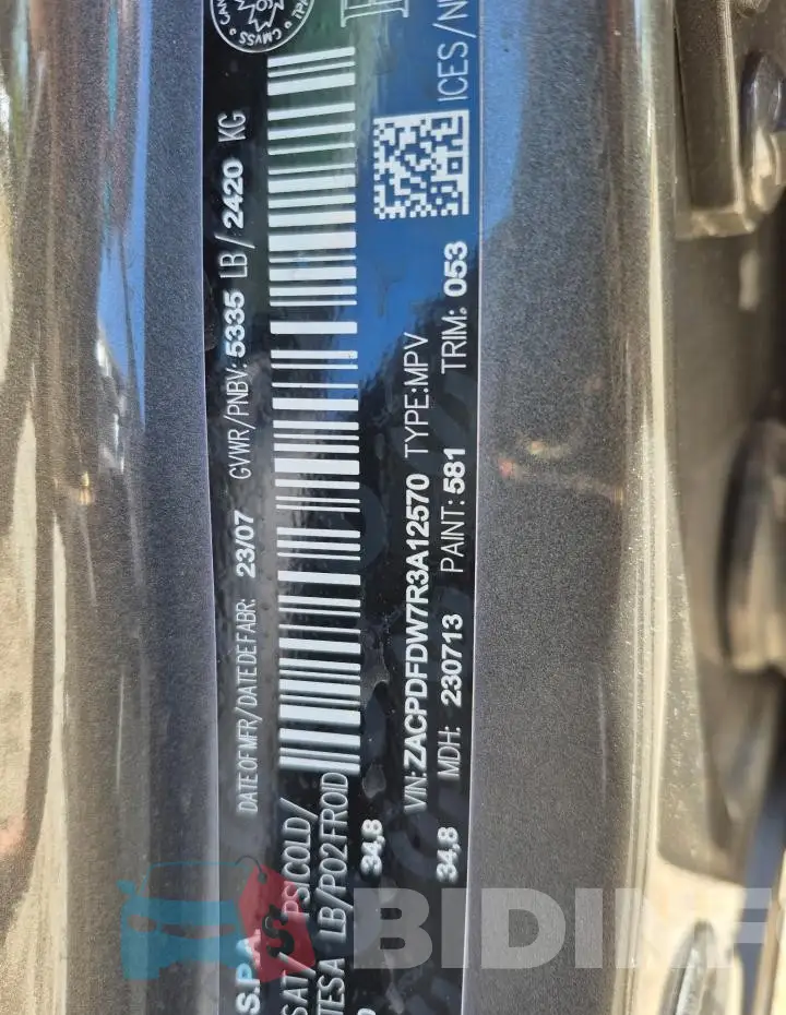 ZACPDFDW7R3A12570 Photo# 14