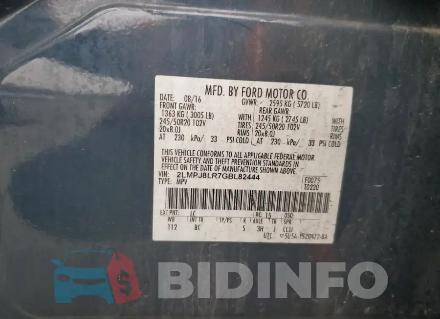 2LMPJ8LR7GBL82444 Photo# 12