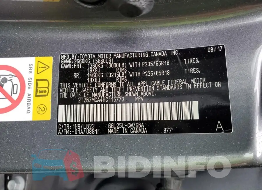 2T2BZMCA4HC115773 Photo# 13