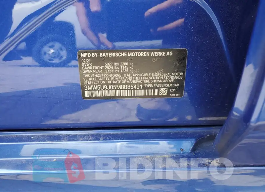 3MW5U9J05M8B85491 Photo# 12
