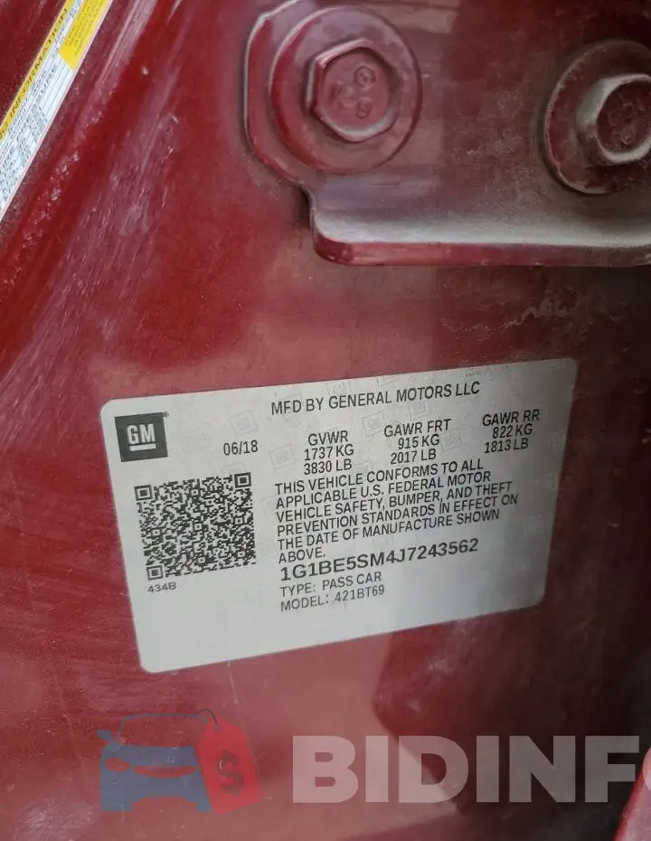 1G1BE5SM4J7243562 Photo# 12