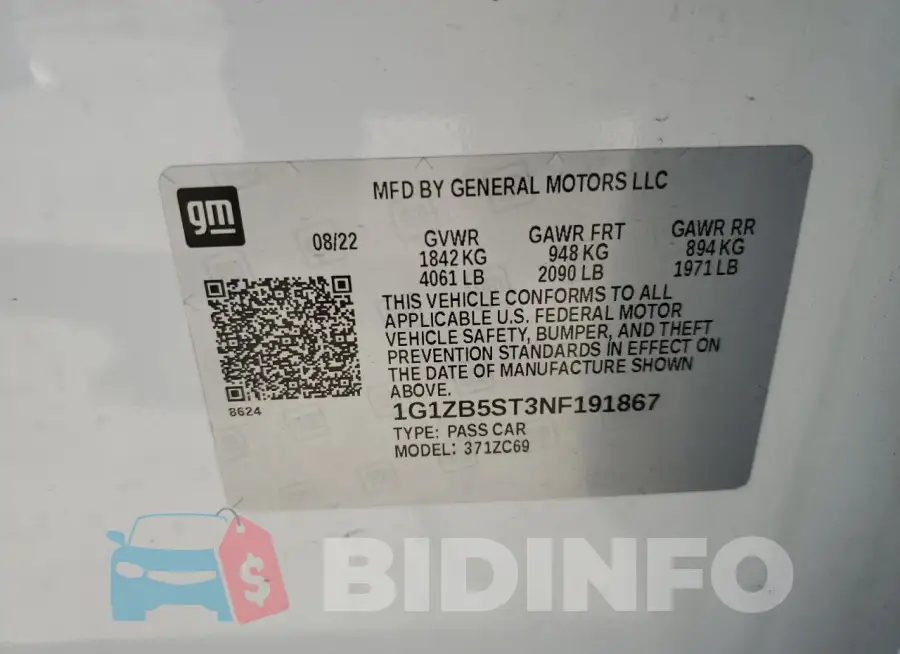1G1ZB5ST3NF191867 Photo# 12
