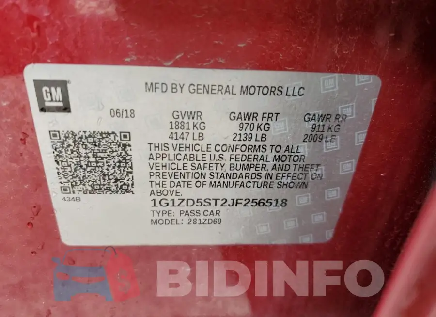1G1ZD5ST2JF256518 Photo# 12